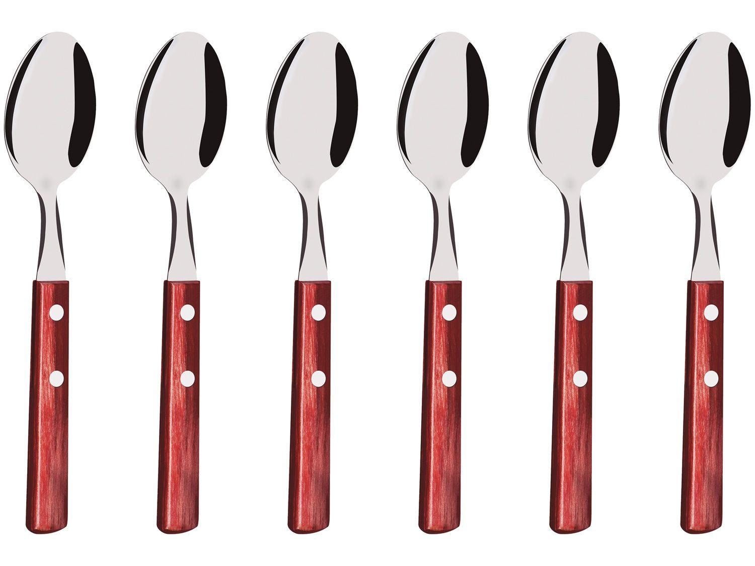 Jogo de Colher Tramontina Polywood Vermelho
