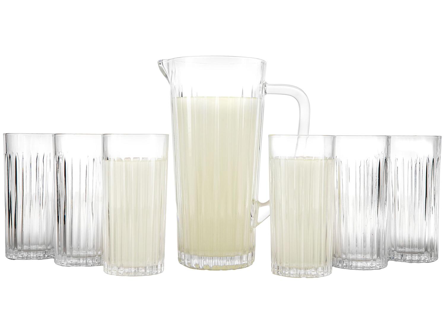 Jogo de Copos com Jarra de Vidro 7 Peças Haus Concept Filetto