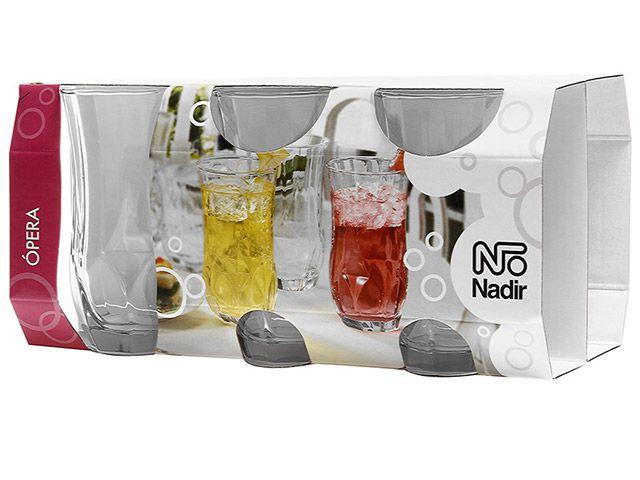 Jogo Copos De Vidro Kit Com 6 Ópera Nadir Long Drink - 360ml