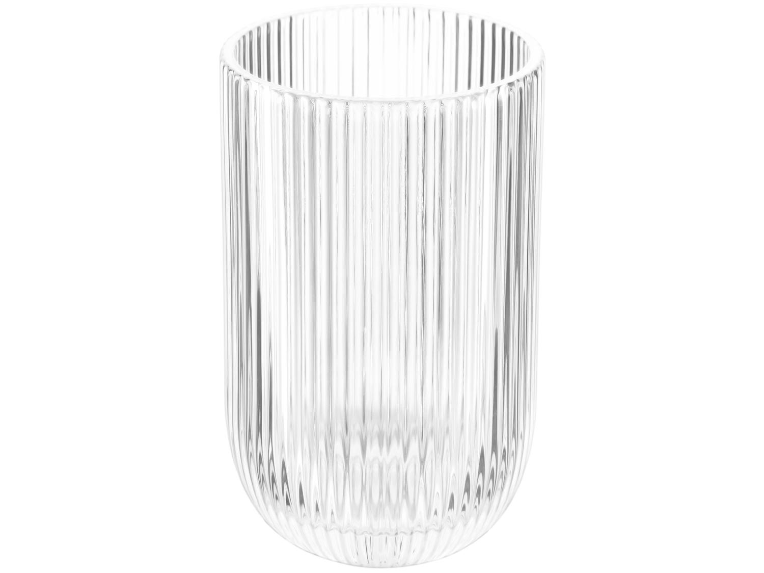 Jogo de Copos de Vidro 430ml 6 Peças Haus Concept Canelado