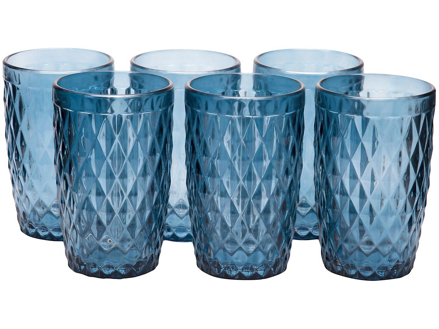 Jogo de Copos de Vidro Azul 360ml 6 Peças Casambiente COVI058 Copos Magazine Luiza Jogo de Copos de Vidro Azul 360ml 6 Peças Casambiente COVI058 Copos Magazine Luiza