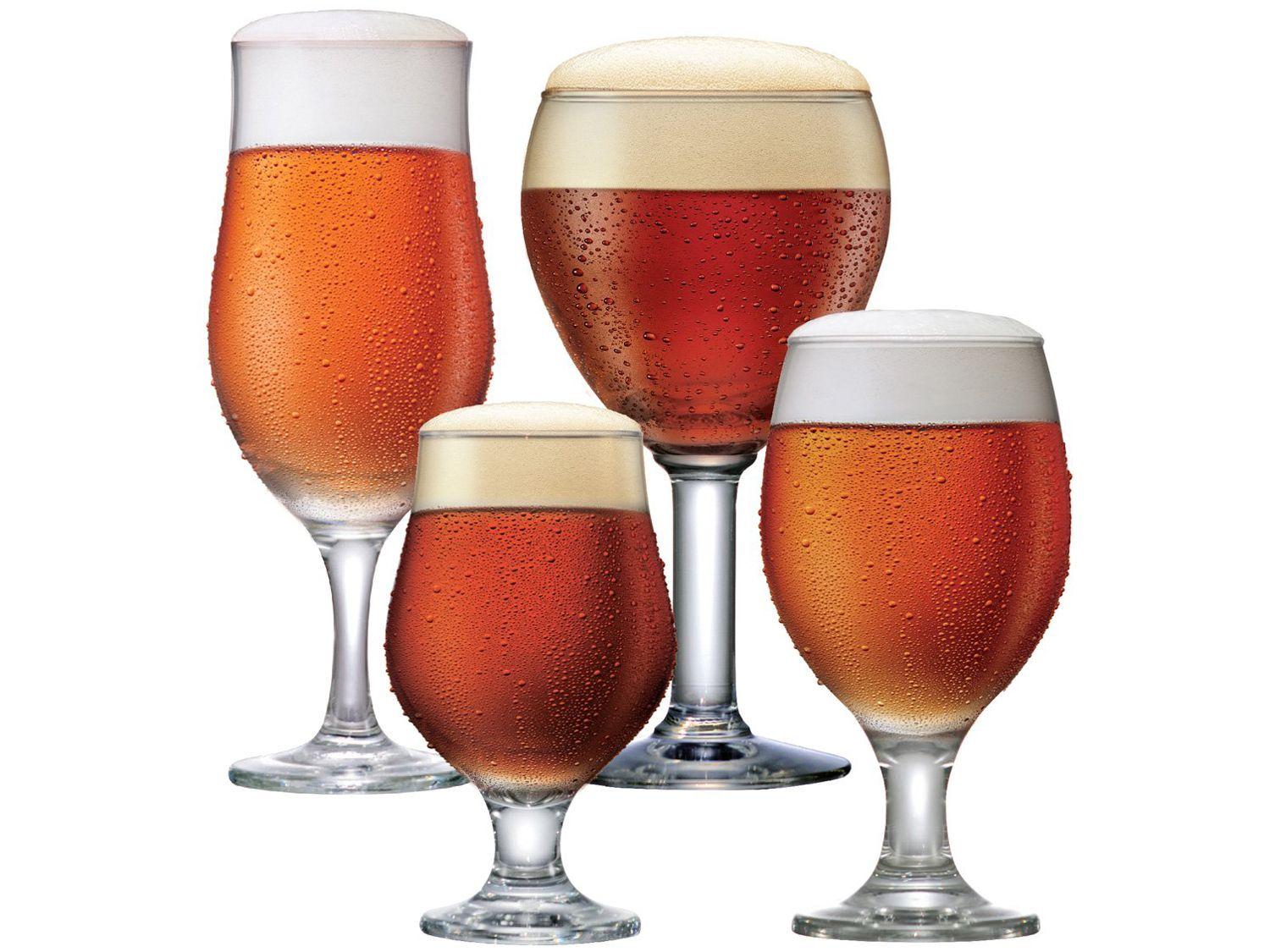 Jogo de Copos de Vidro para Cerveja 4 Peças