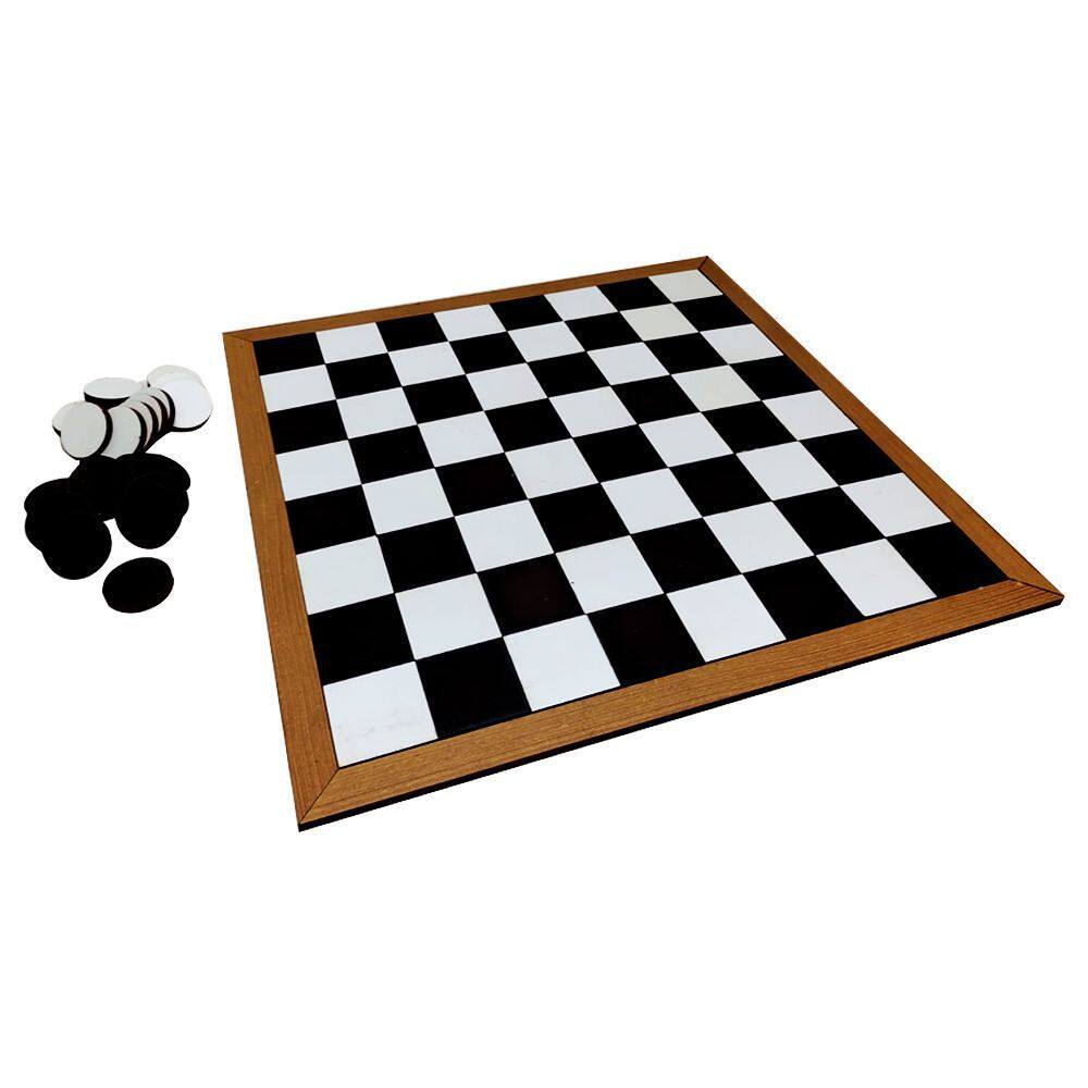 Jogo de Damas com Peças e Tabuleiro em Mdf Madeira Adesivado - ATACADÃO ...
