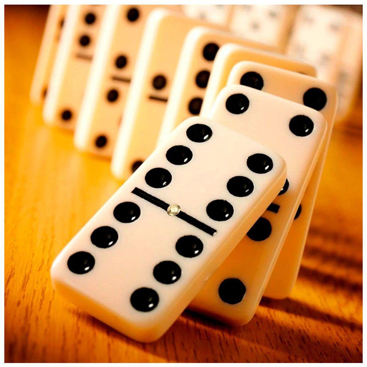 Jogo De Domino Profissional Osso 28 Peças Coloridos - MB