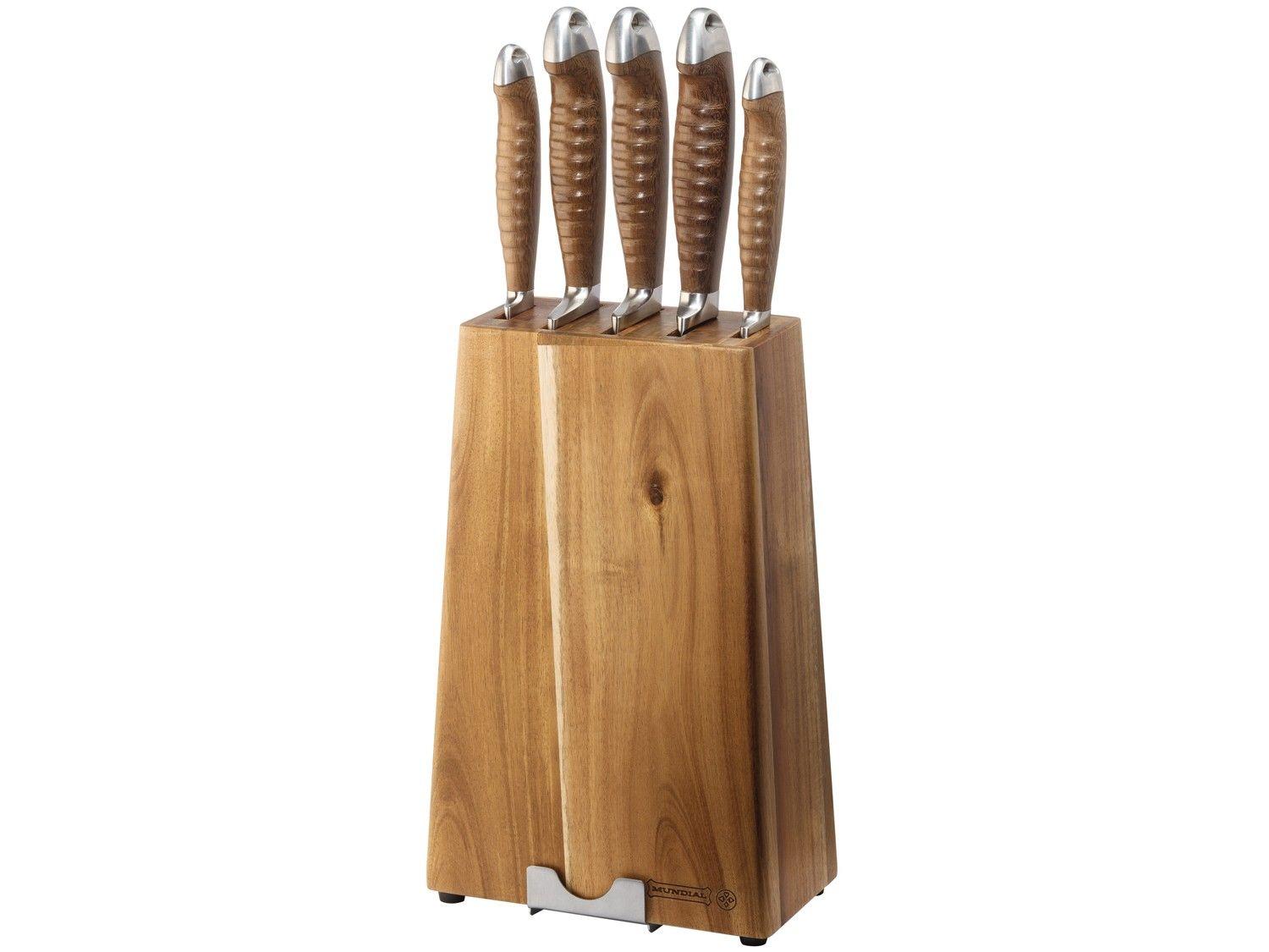 Jogo de Facas Mundial com Cepo Renaissance 5 Peças