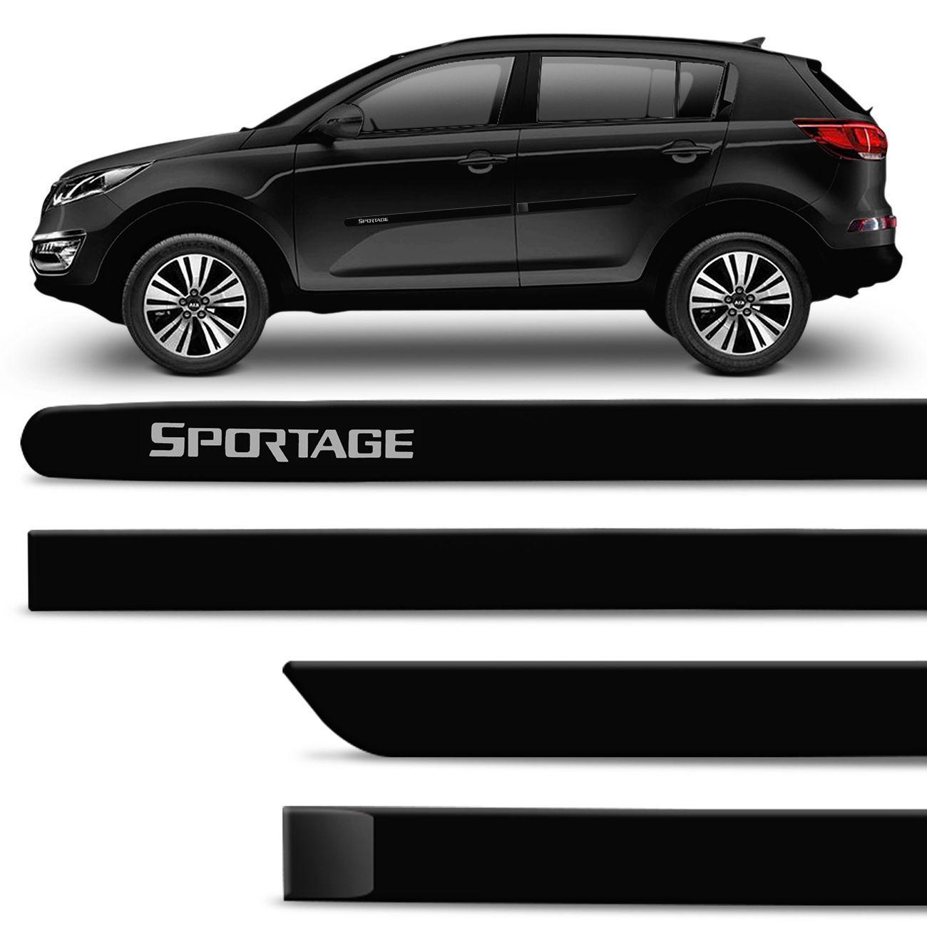 Jogo De Friso Lateral Sportage 2010 A 2019 Preto Cherry Cor