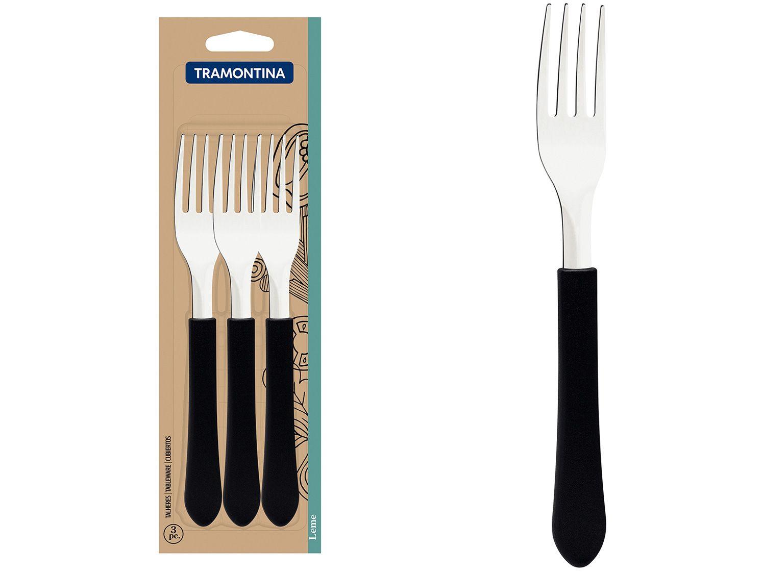 Jogo de Garfos de Mesa Tramontina Inox Leme 3 Peças