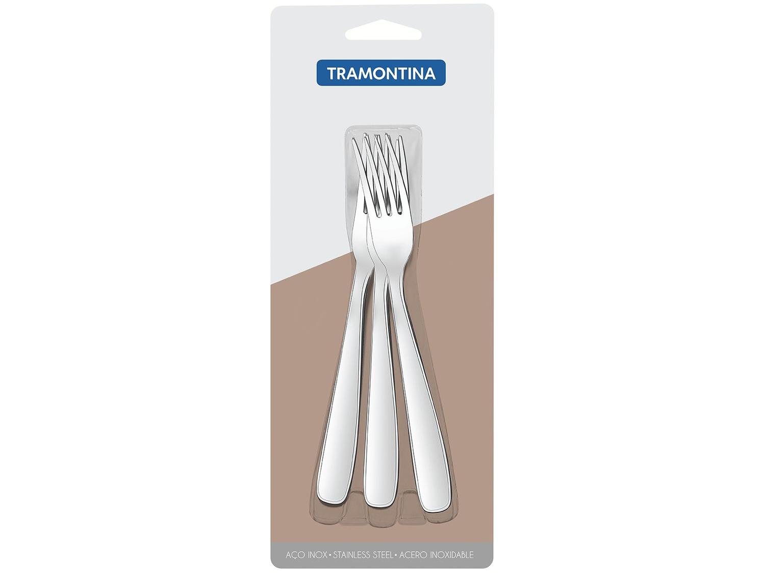 Jogo de Garfos de Sobremesa Tramontina Inox Maresias 3 peças