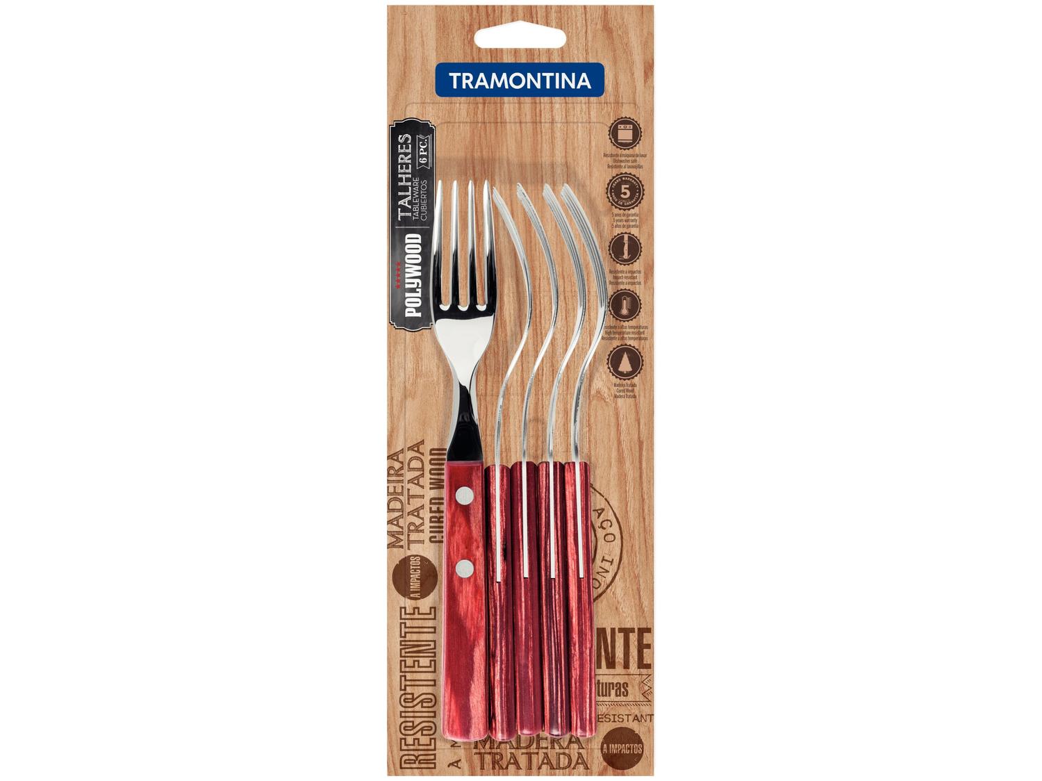 Jogo de Garfos Tramontina Inox Polywood