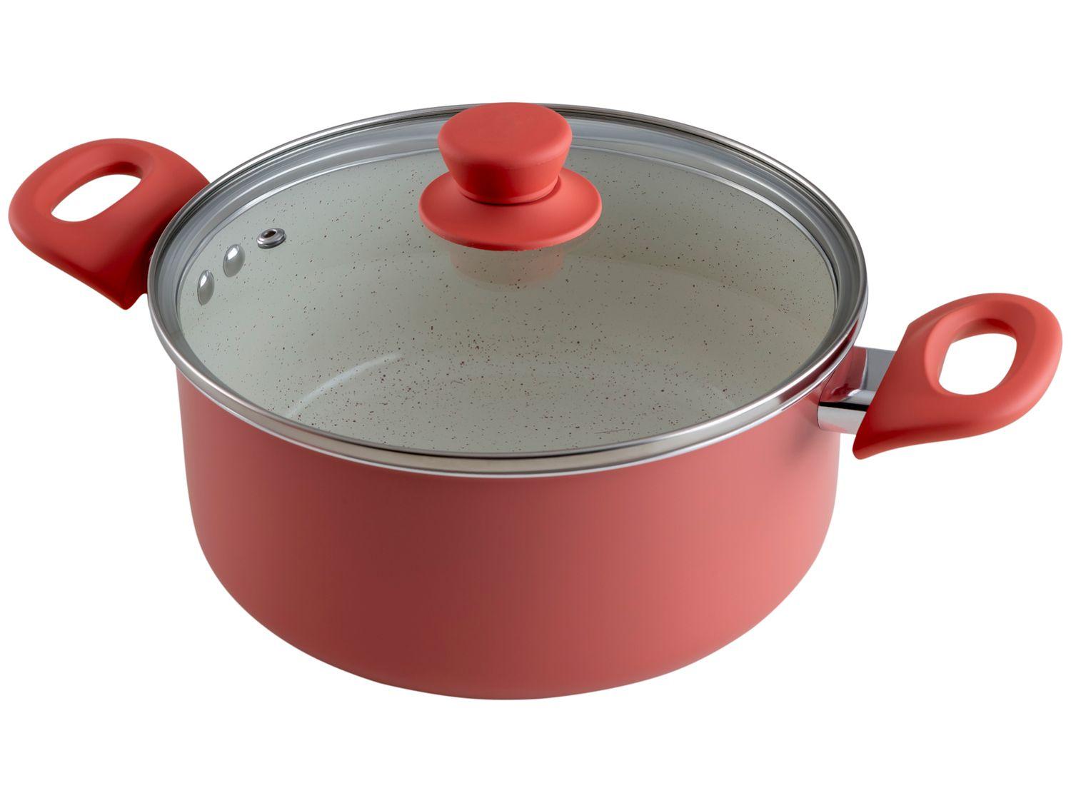 Jogo de Panelas Brinox de Alumínio Rosé 8 Peças Easy