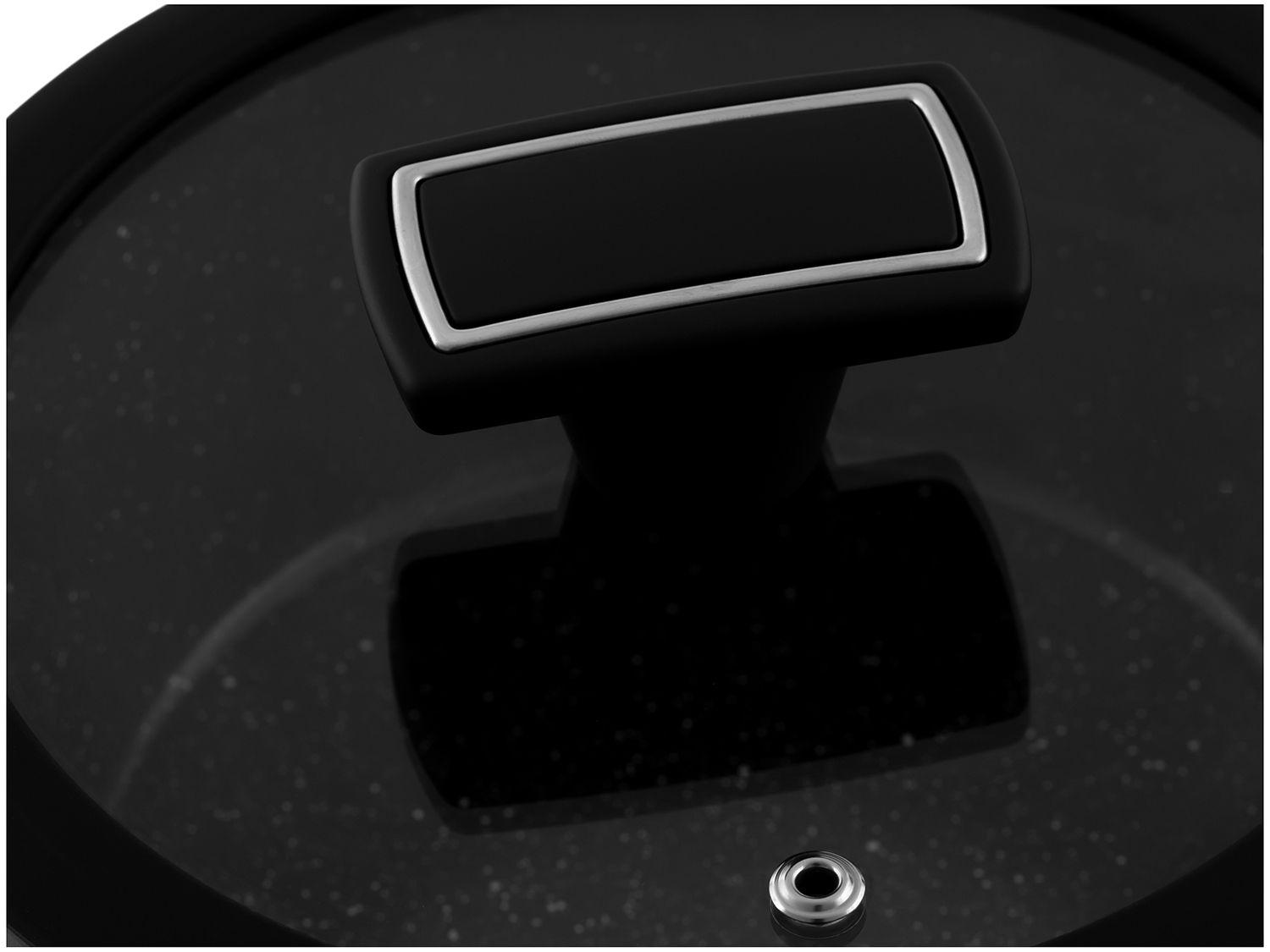 Jogo de Panelas Brinox Revestimento Cerâmico de Alumínio Preto 5 Peças Carbon Ceramic Life
