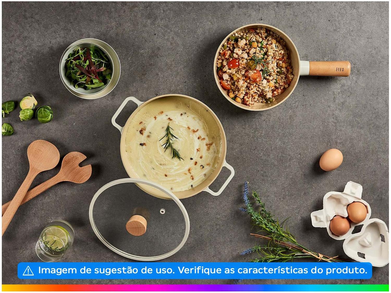 Jogo de Panelas Neoflam Revestimento Cerâmico de Alumínio 5 Peças Fika