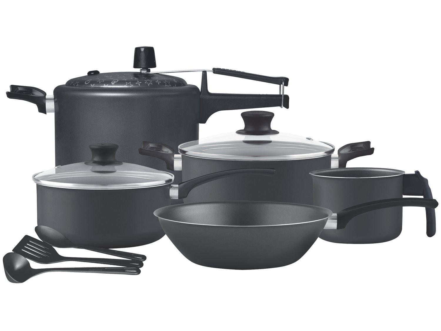 Jogo de Panelas Panelux Antiaderente de Alumínio Grafite 8 Peças Magnific