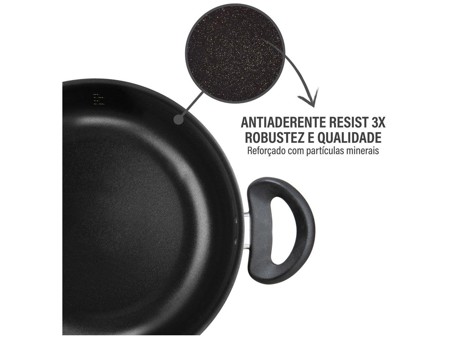Jogo de Panelas Rochedo Antiaderente de Alumínio Grafite 5 Peças Robusta