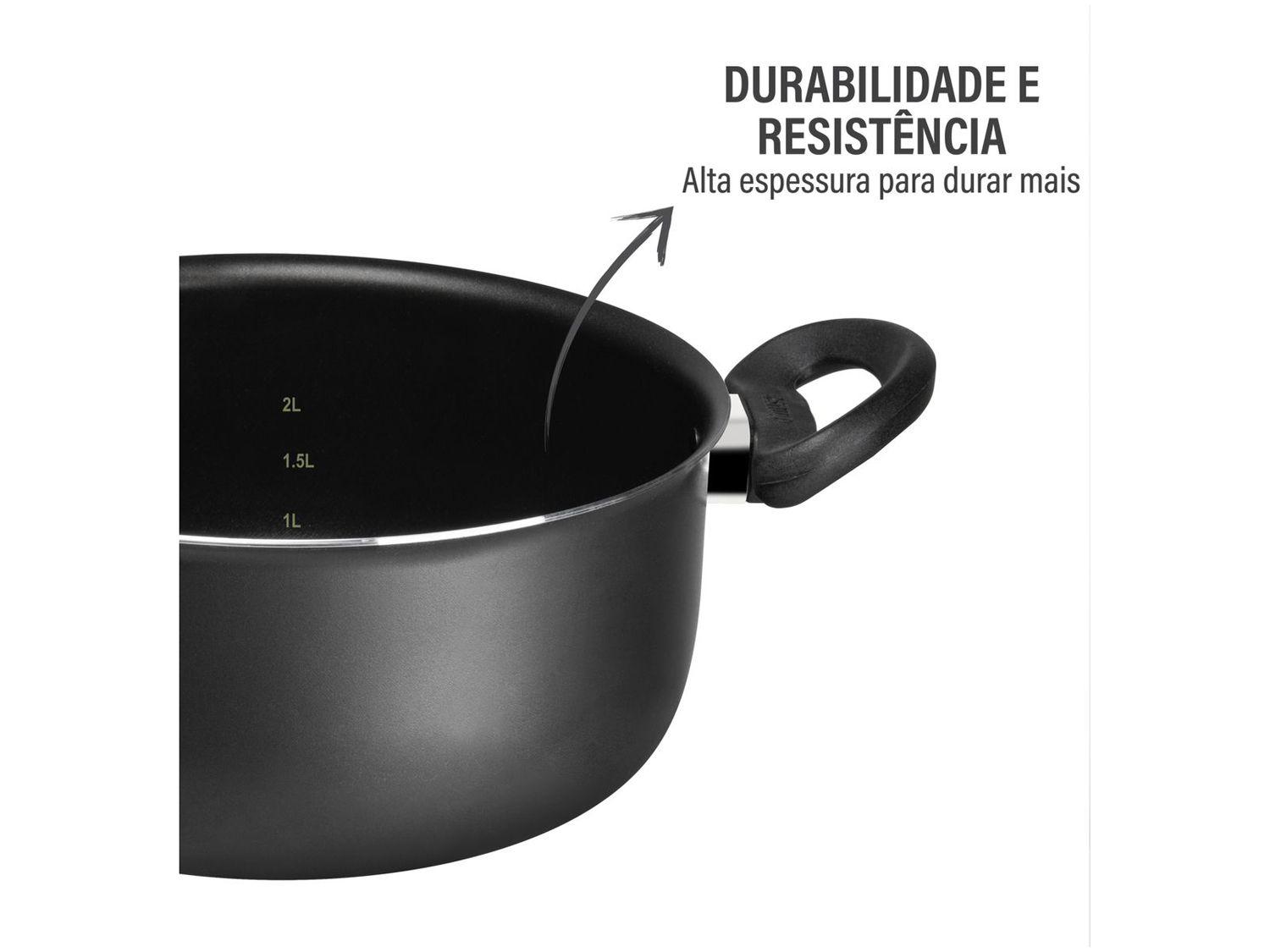 Jogo de Panelas Rochedo Antiaderente de Alumínio Grafite 5 Peças Robusta