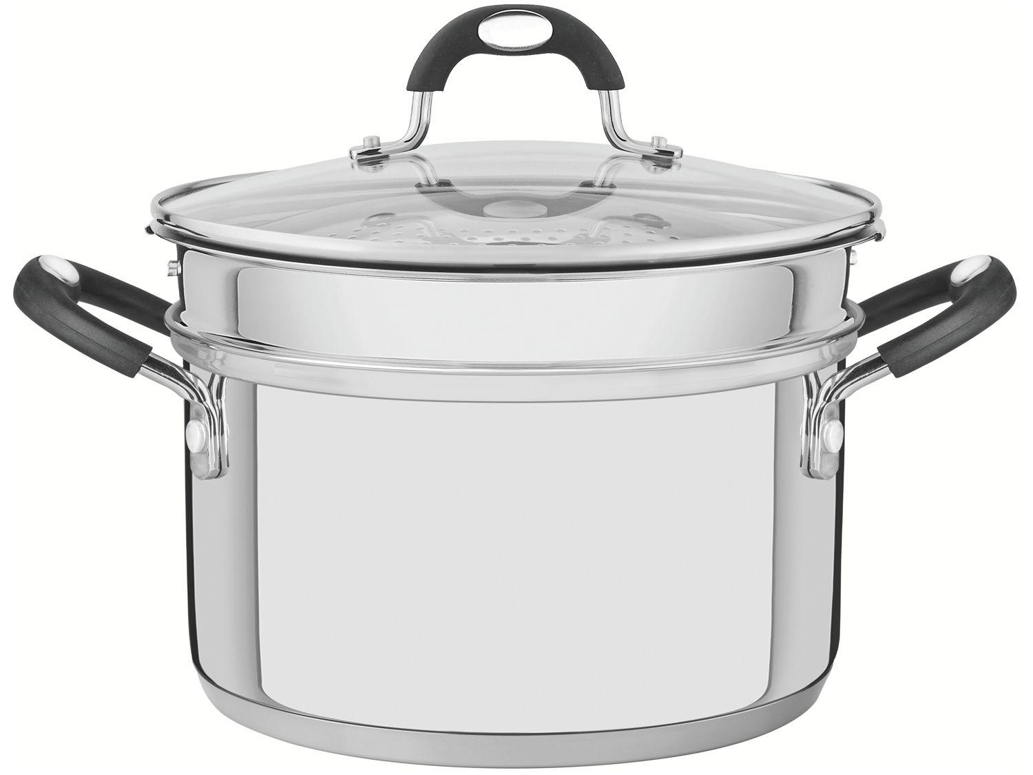 Jogo de Panelas Tramontina de Inox Prata 2 peças Astro Silicone