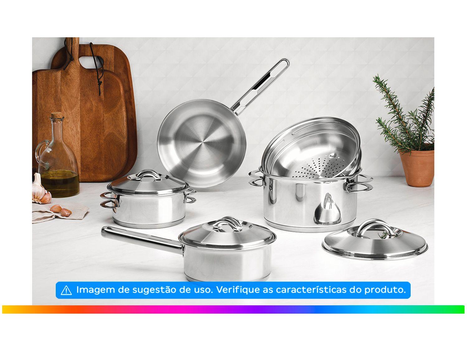 Jogo de Panelas Tramontina Inox 5 Peças