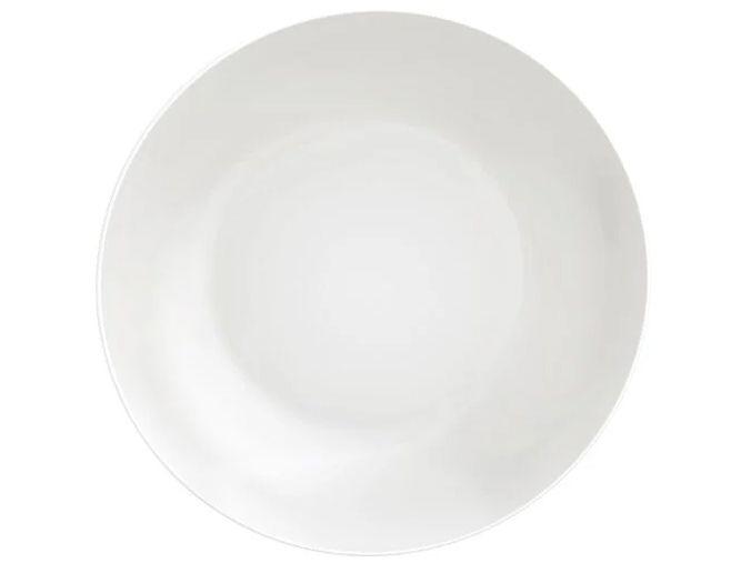 Jogo de Pratos Redondo de Porcelana Branco