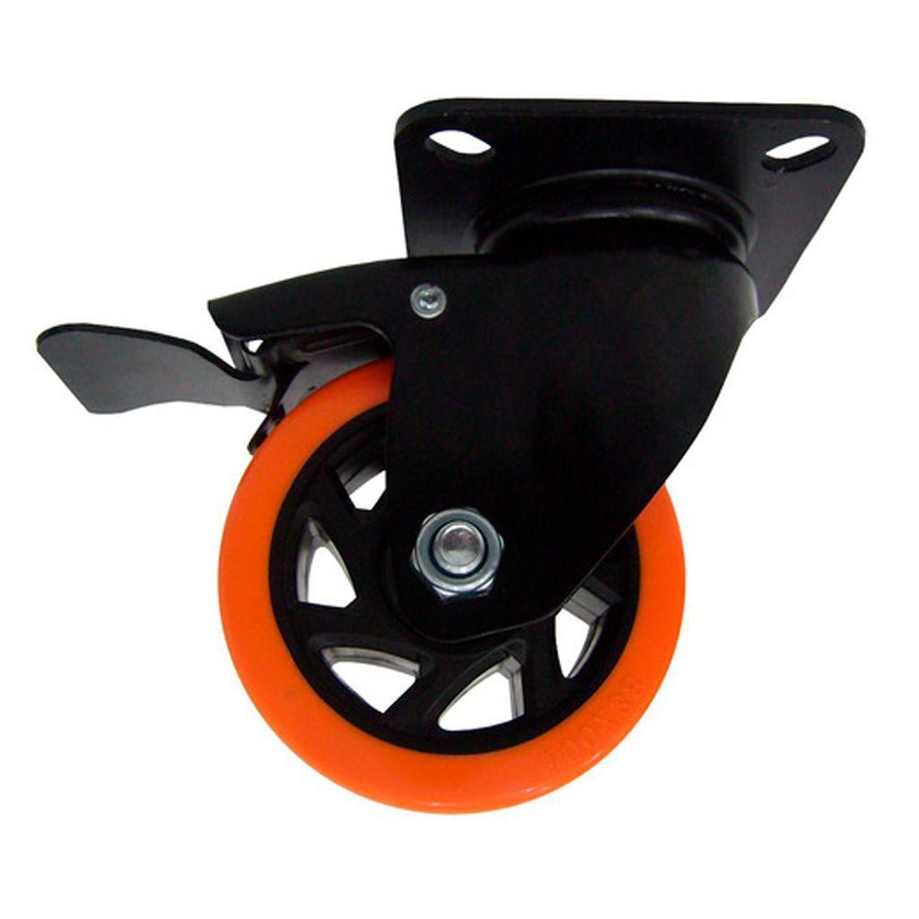 Jogo de Rodinhas Silicone Para Móveis Giro 360 Com Trava Suporta até ...