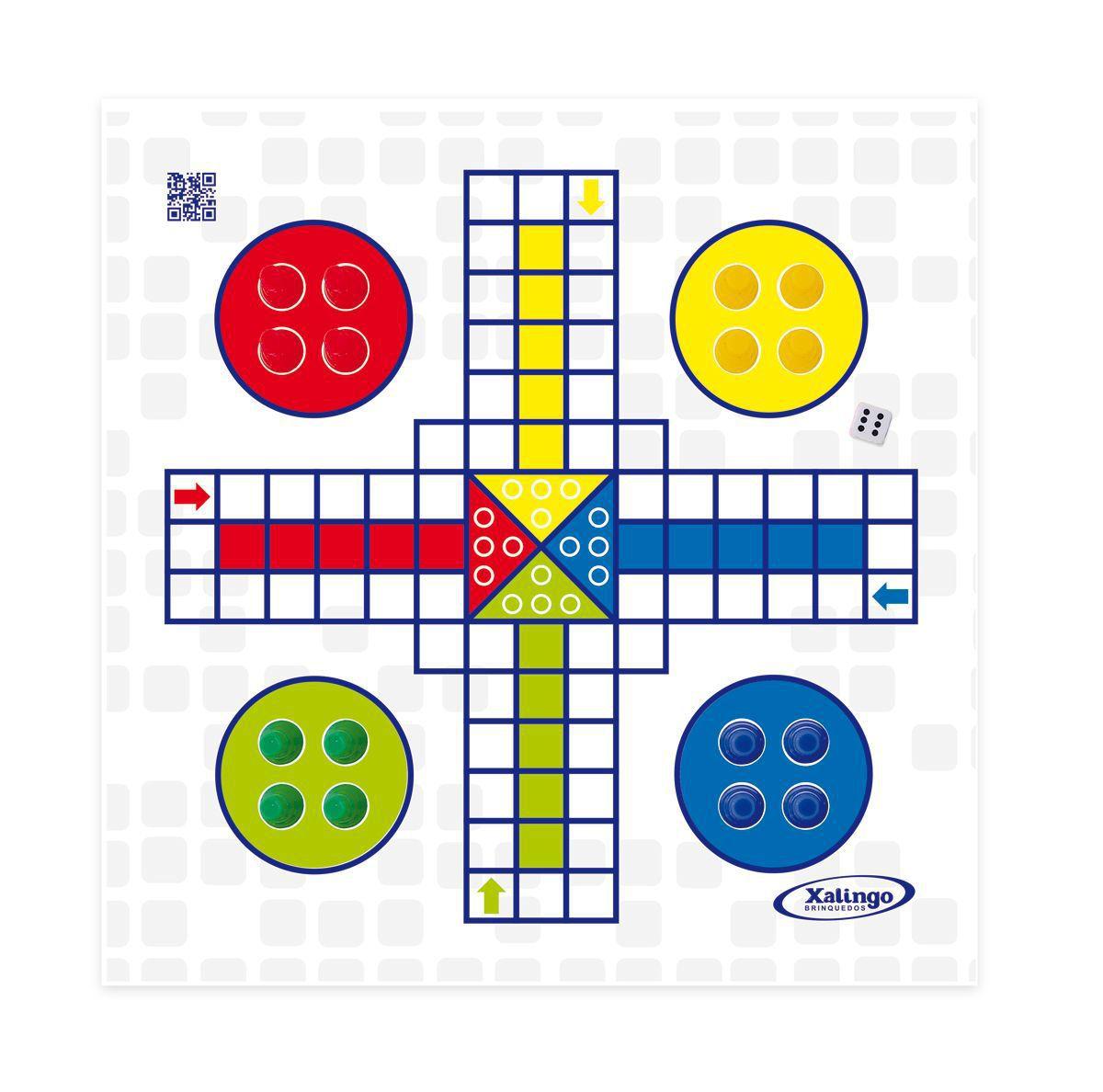 Ludo Divertido Jogo de Tabuleiro e Dados, Original Marca Coluna