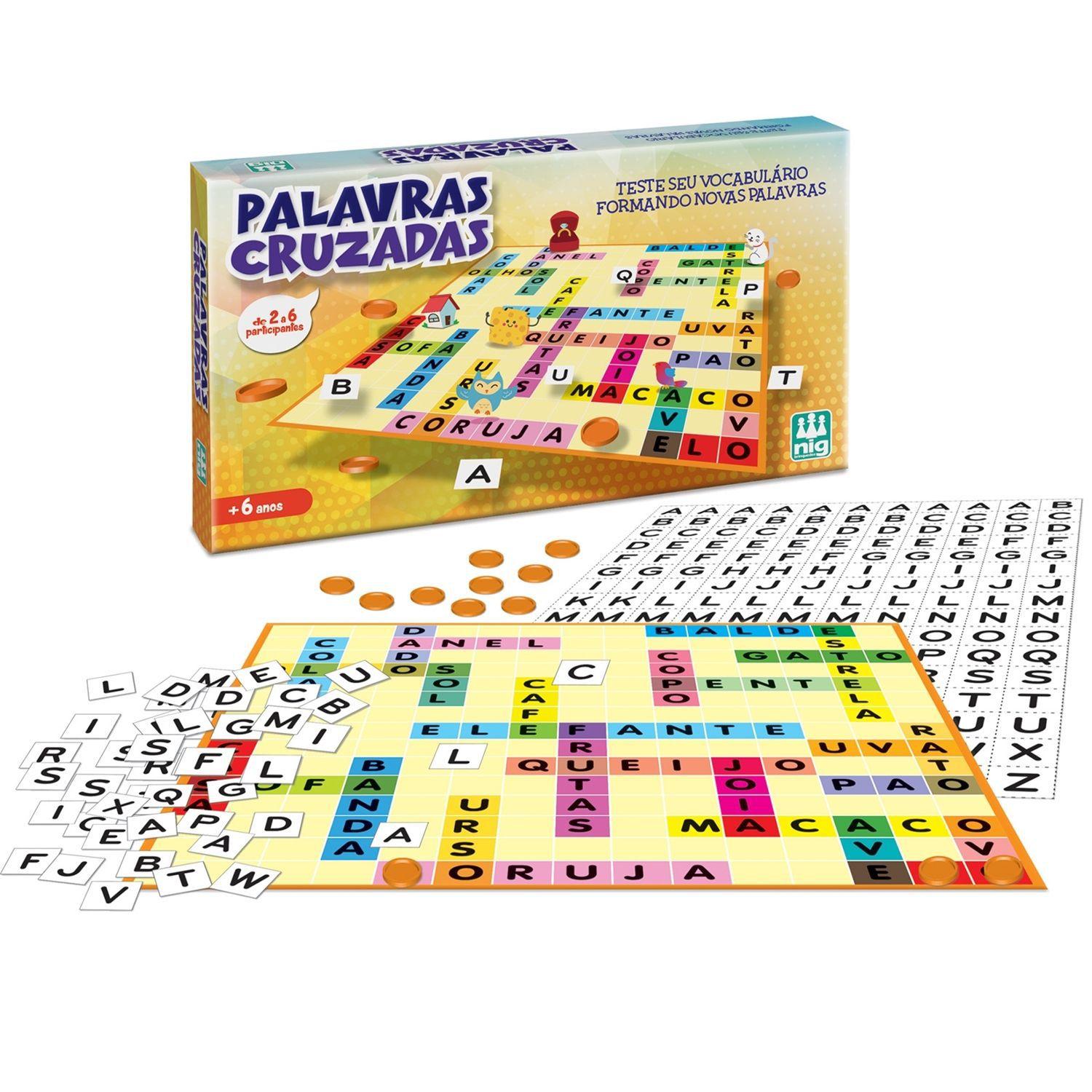 Jogo De Tabuleiro Palavras Cruzadas Cruzadinha Infantil - Nig ...