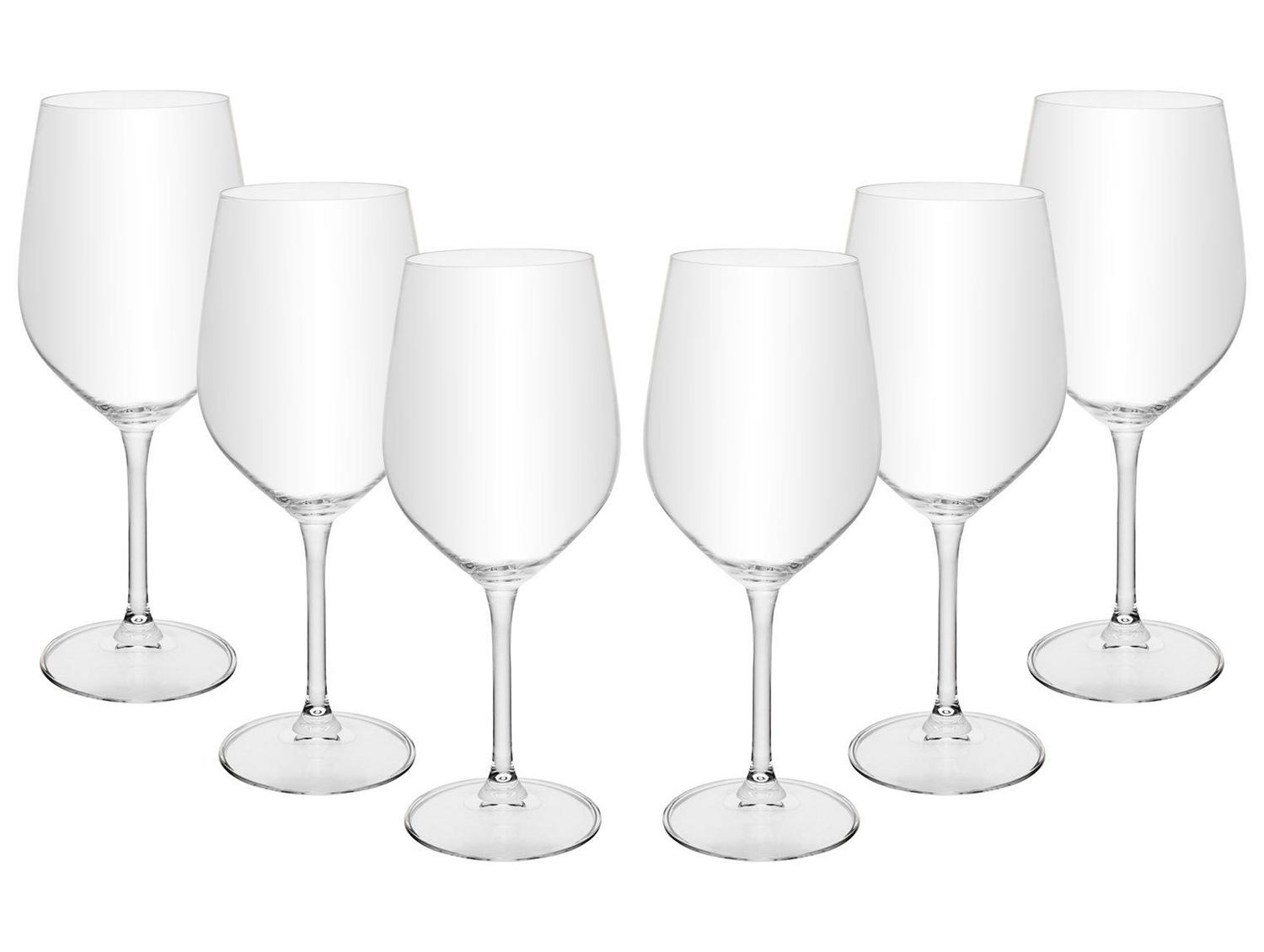Jogo de Taças de Cristal para Vinho 480ml 6 Peças Wolff Crex