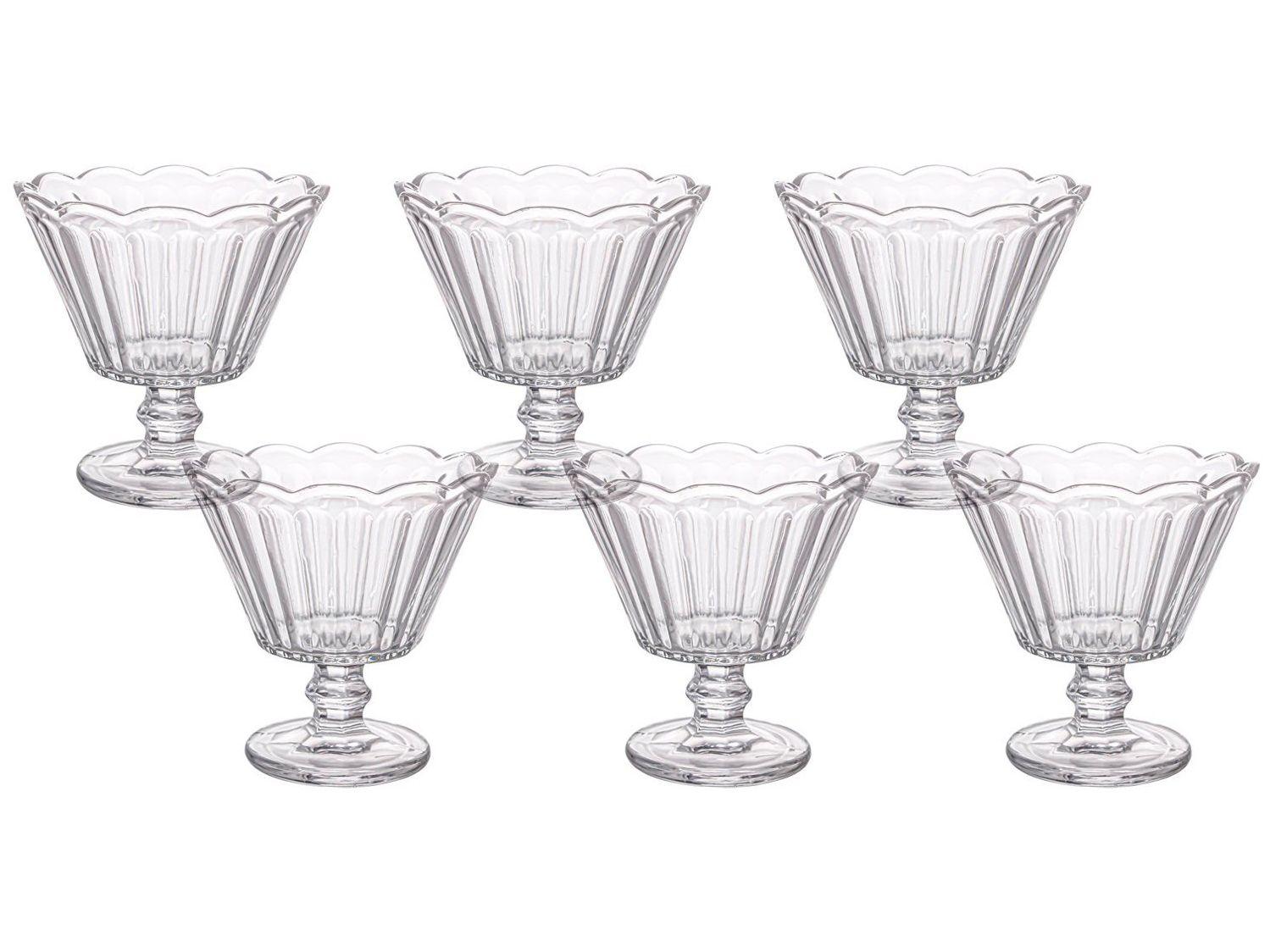 Jogo de Taças de Vidro para Sobremesa Transparente 150ml 6 Peças Haus Concept Lótus