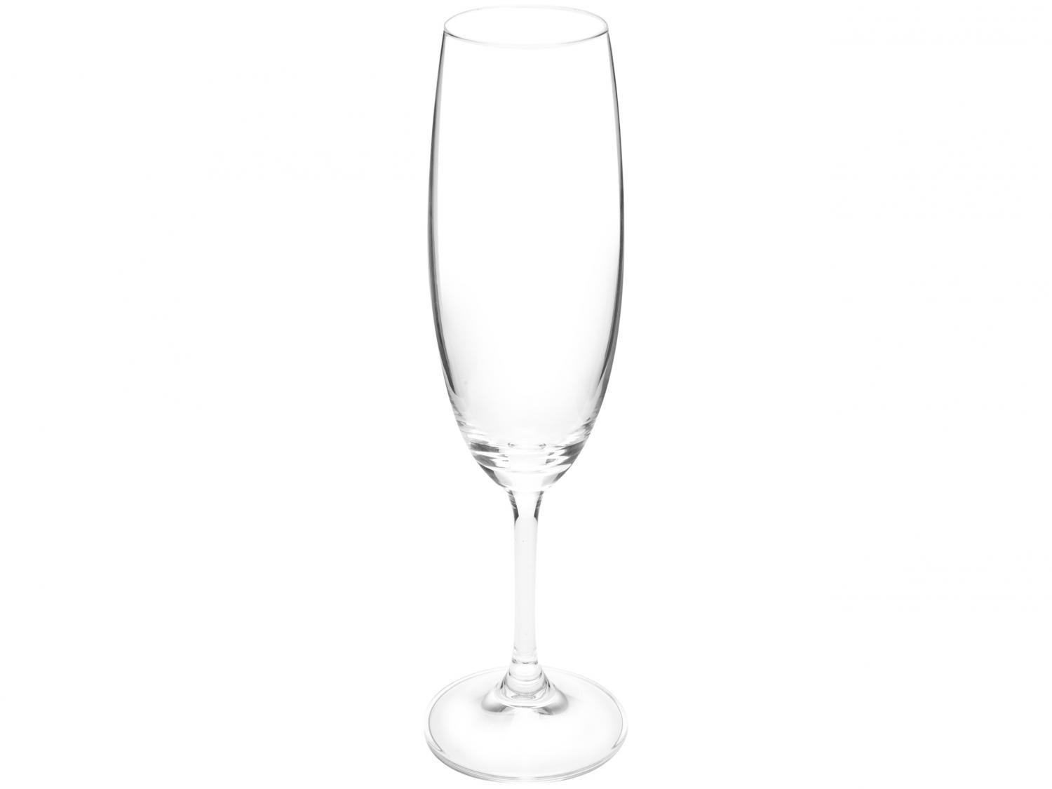 Jogo de TaÃ§as para Champagne Vidro 6 PeÃ§as 220ml