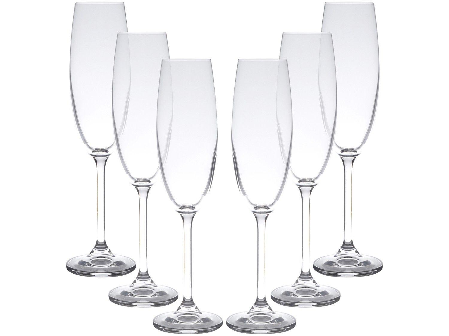 Jogo de Taças para Espumante Cristal 6 Peças