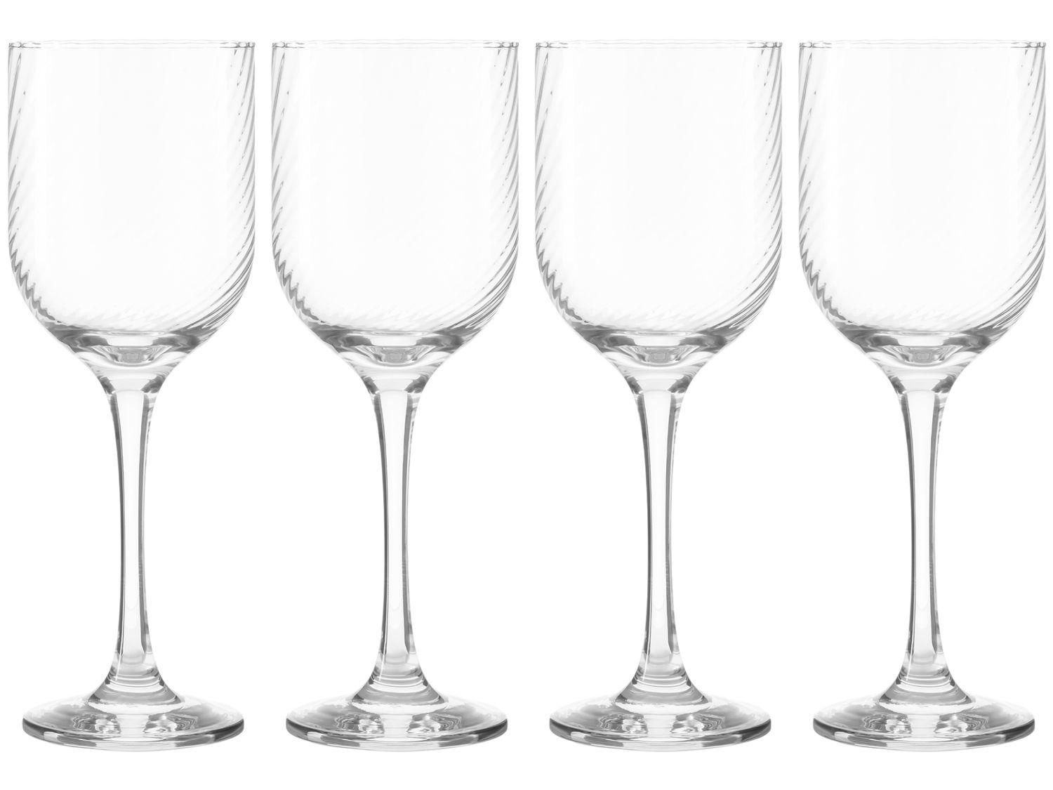 Jogo de Taças para Vinho de Vidro 400ml 4 peças Nadir Fiore