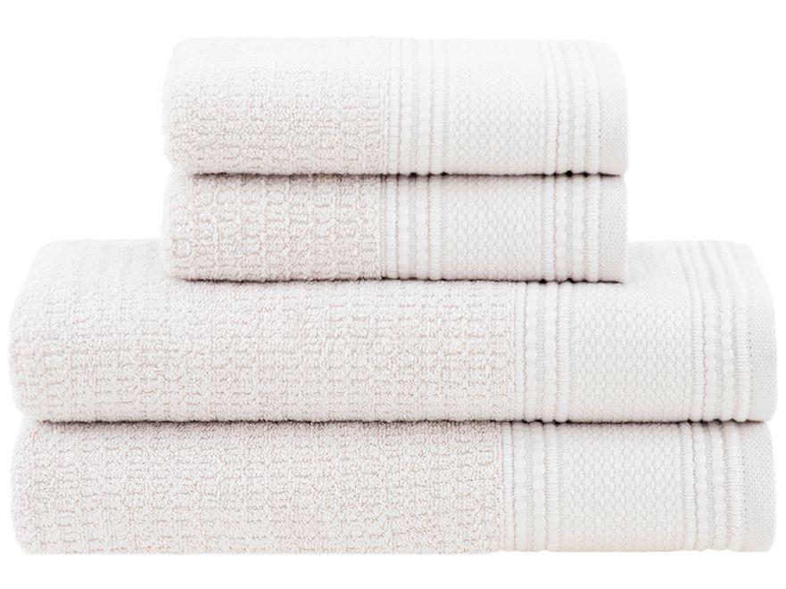 Jogo de Toalhas Buddemeyer 100% Algodão Novita Extra Soft Jacquard Felpa Bege 4 Peças