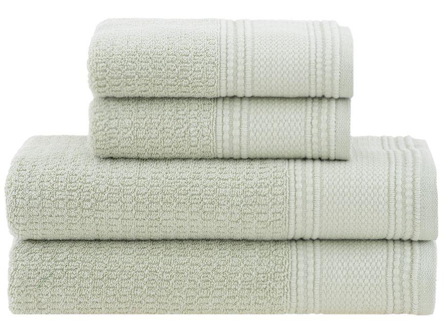 Jogo de Toalhas Buddemeyer 100% Algodão Novita Extra Soft Jacquard Felpa Verde 4 Peças