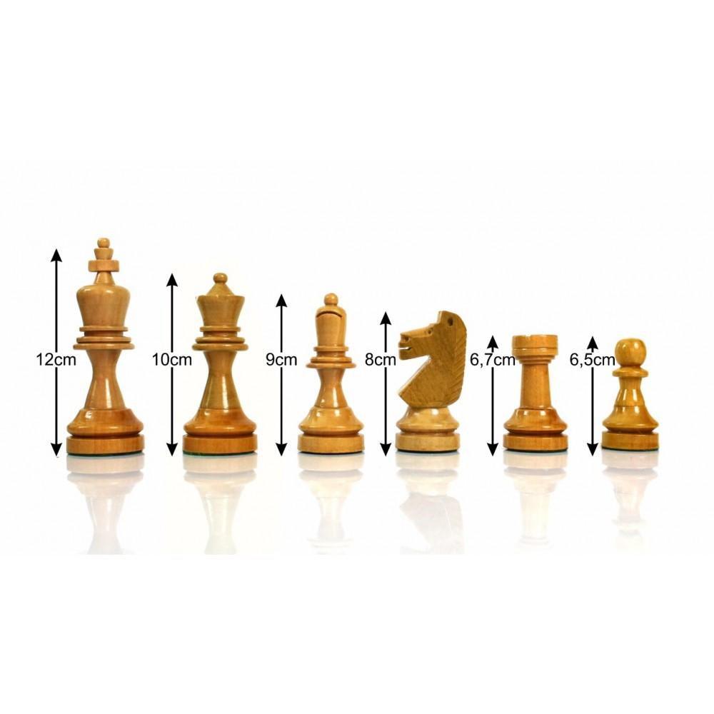 Tabuleiro para dama/xadrez em madeira marchetada. Medid