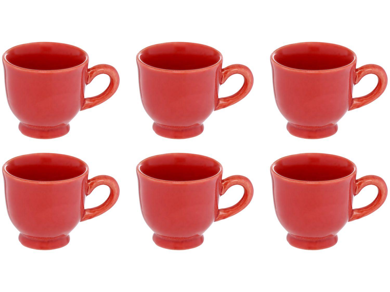 Jogo de Xícaras de Café 100ml Hauskraft Reactive Glaze 6 Peças