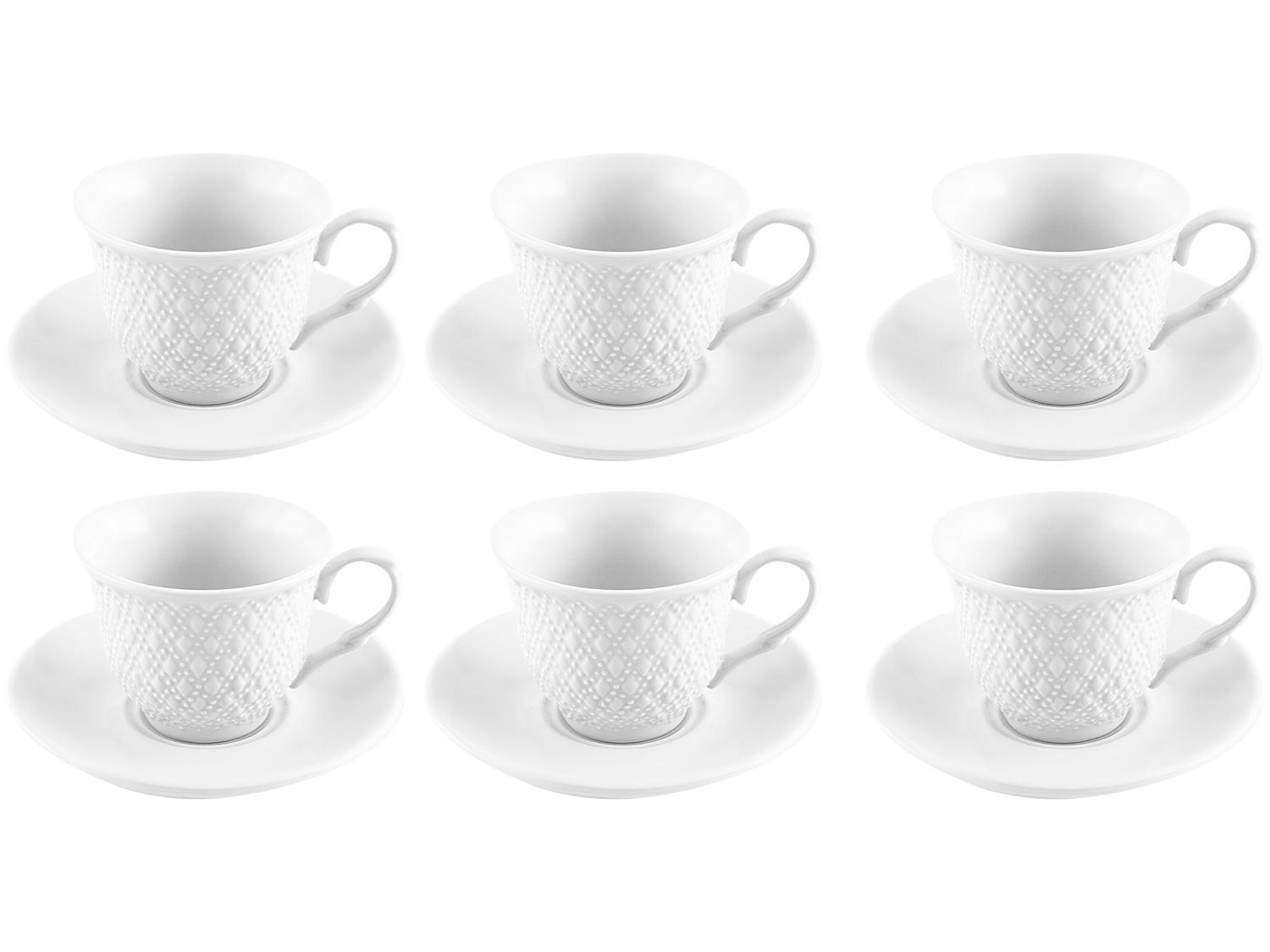 Jogo de Xícaras de Café de Porcelana 65ml Wembley