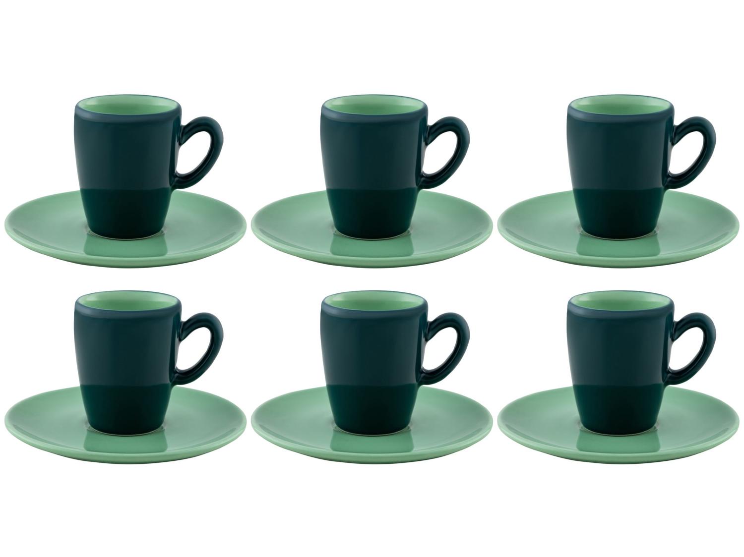 Jogo de Xícaras de Café de Porcelana 75ml Oxford Complementos Espresso 6 Peças