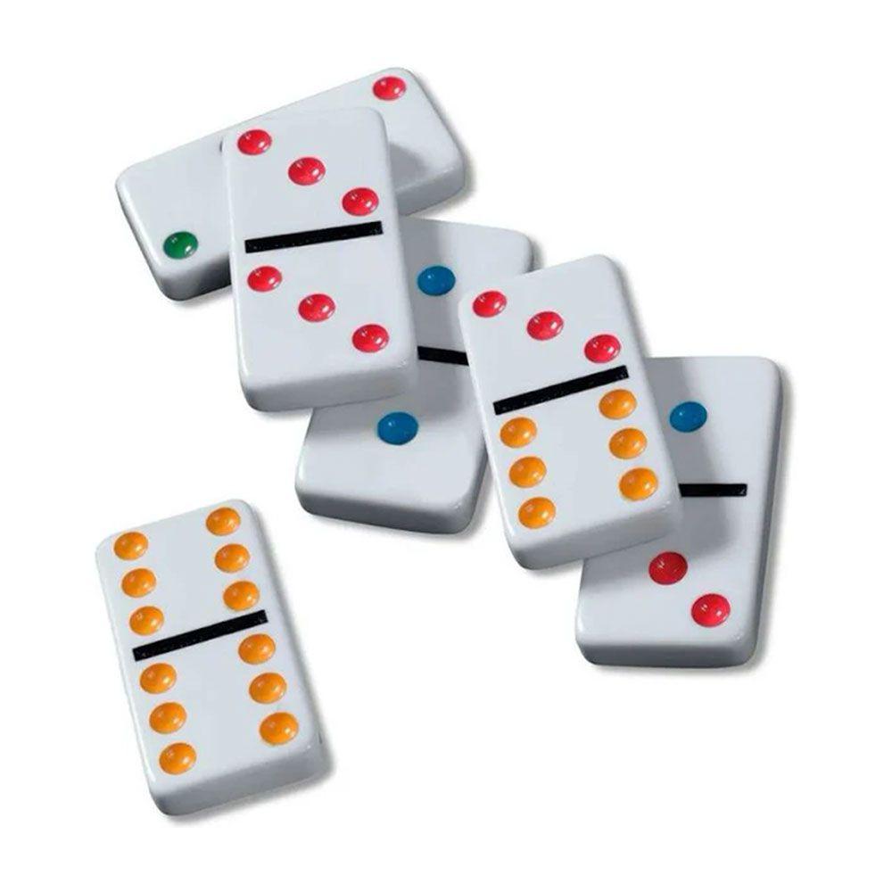 Jogo Domino na Lata Colorido com 28 peças