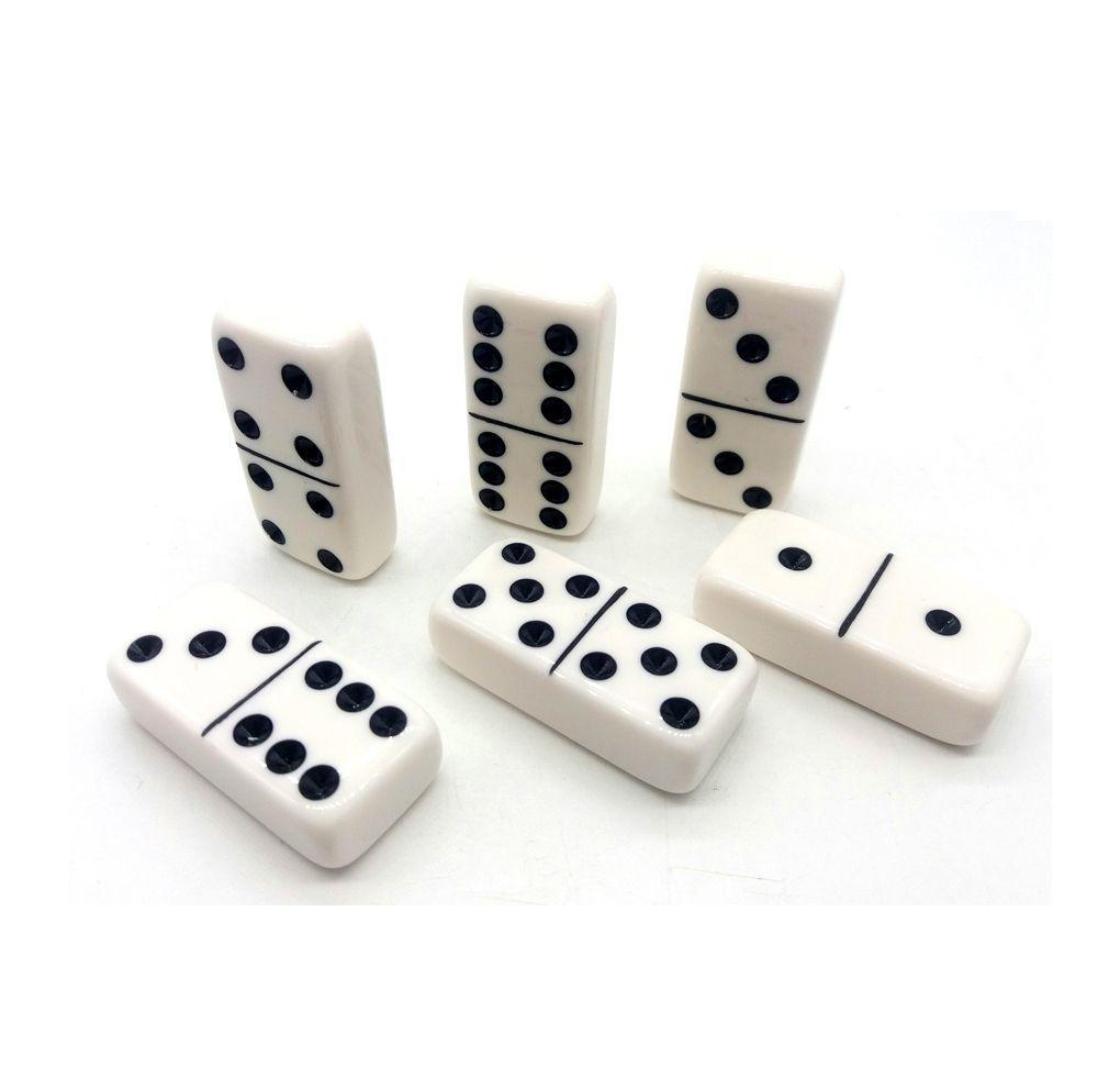 Jogo De Domino Profissional 28 Peças Jumbo 1,1 Cm Espessura