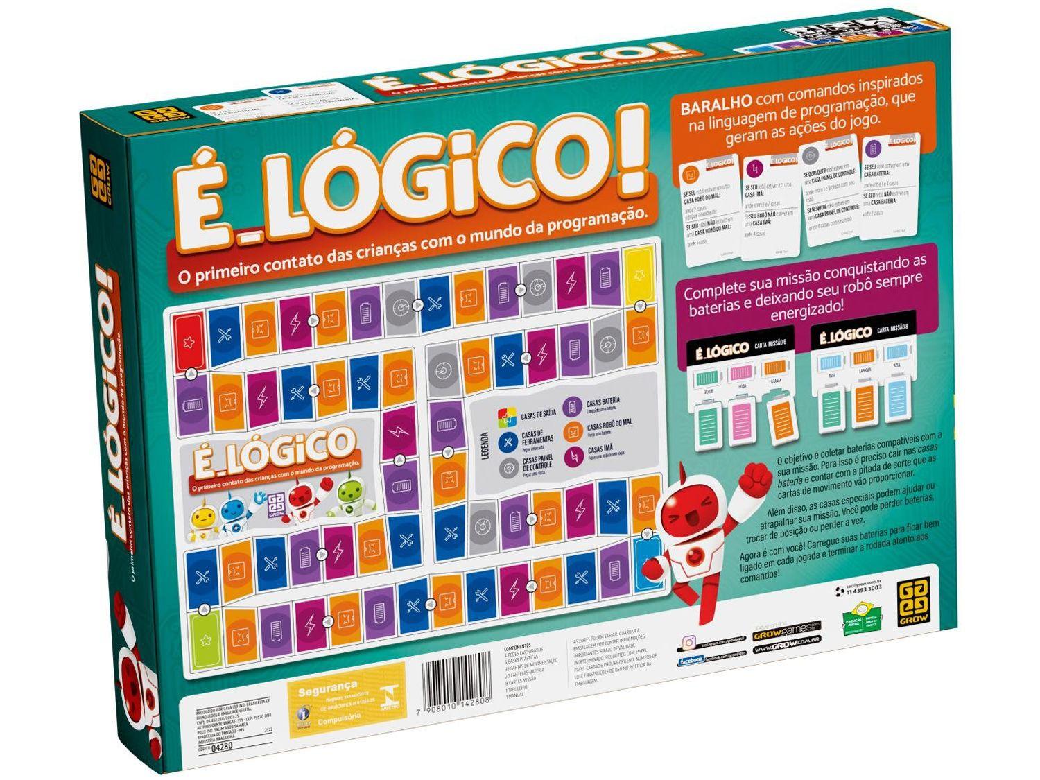 Jogo É Lógico! Tabuleiro Grow
