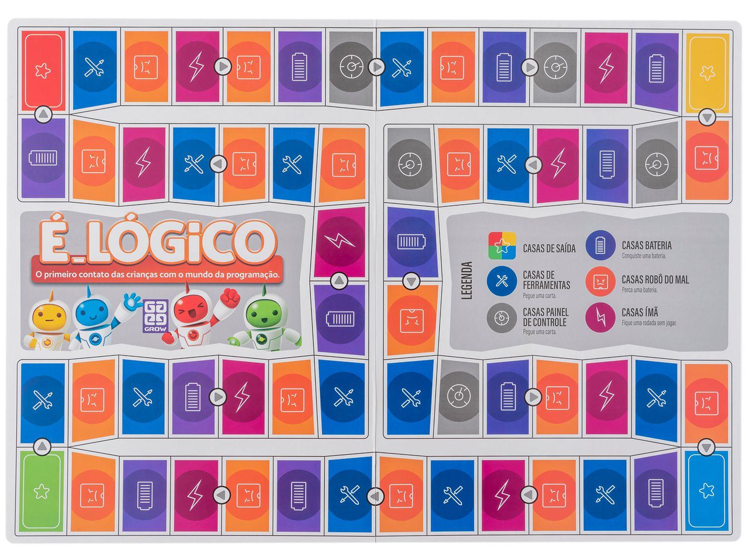 Jogo É Lógico! Tabuleiro Grow