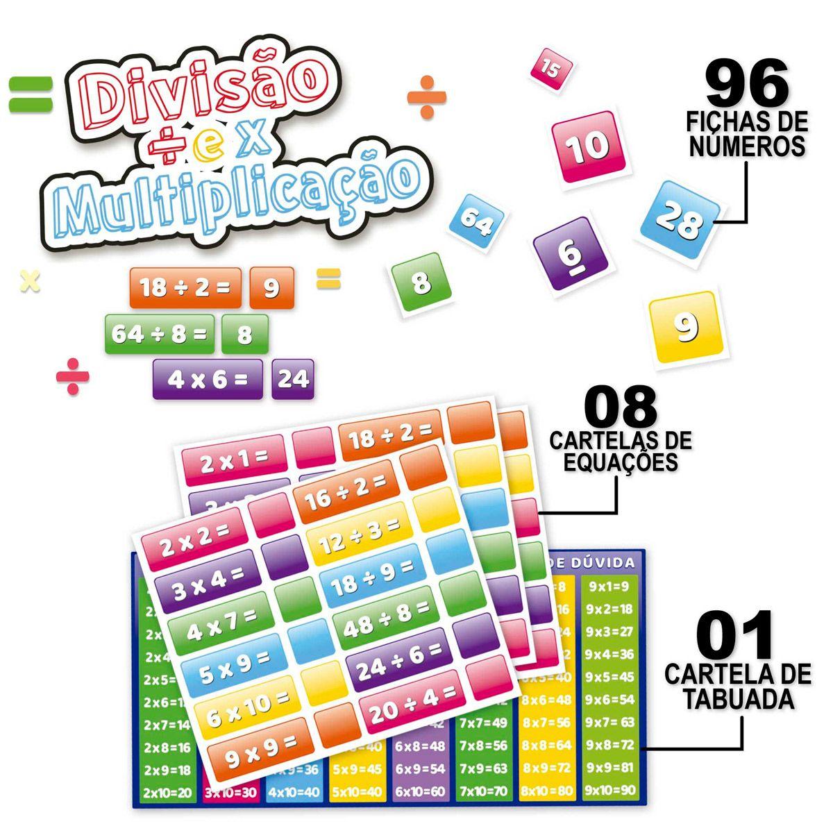 Jogo Divisão E Multiplicação Brinquedo Pedagógico - Pais E Filhos - Outros  Jogos - Magazine Luiza