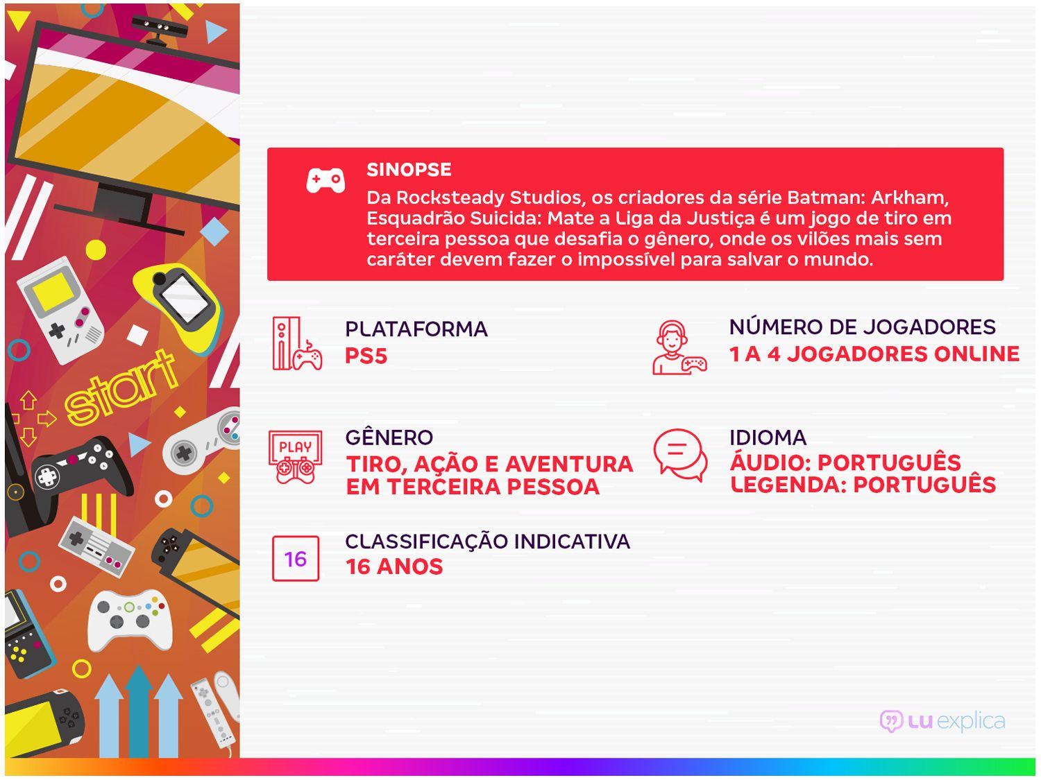 Jogo Esquadrão Suicida Mate a Liga da Justiça para PS5