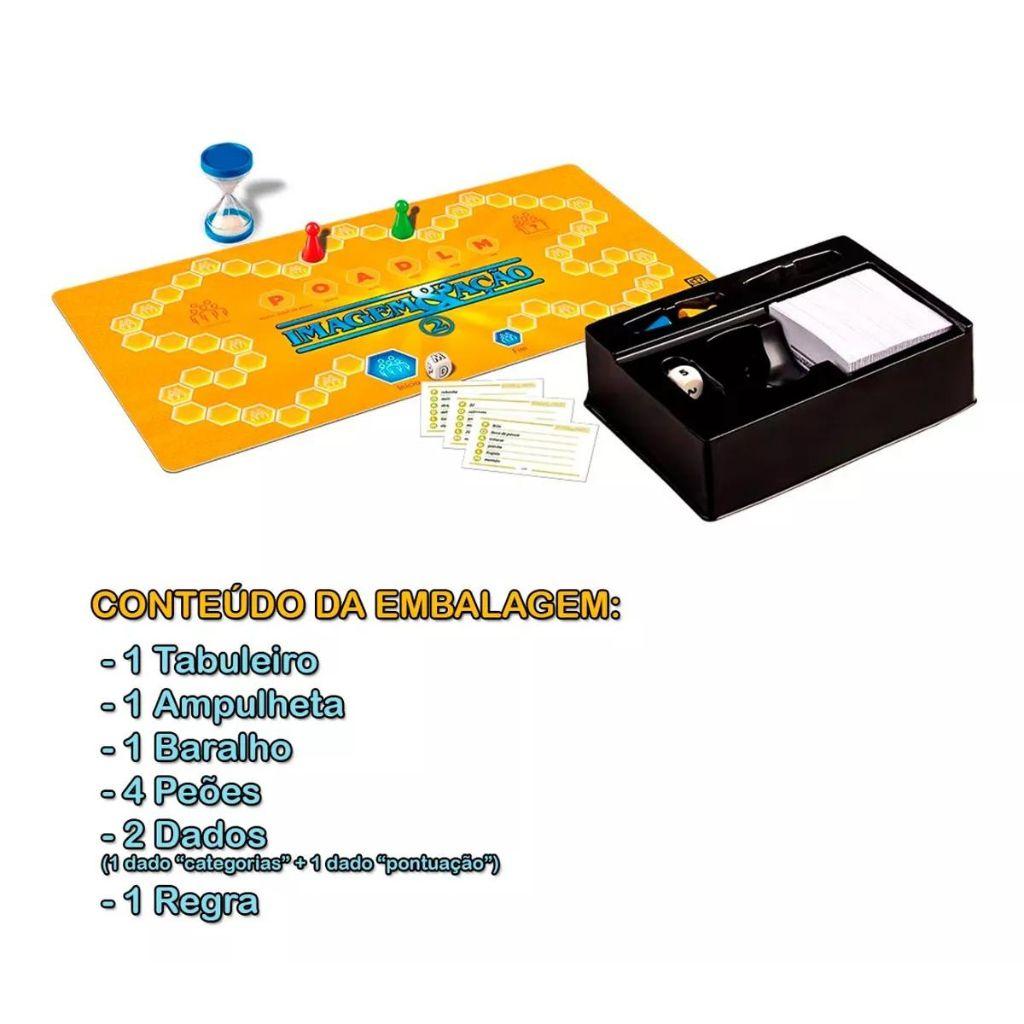 Jogo Tabuleiro Imagem e Ação 2 Grow Joguinho Adivinhar Desenhar Cartas