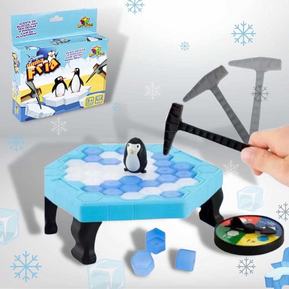 Kit 2 Jogos Brinquedo Pinguim Numa Fria Quebra Gelo Criança + Jogo