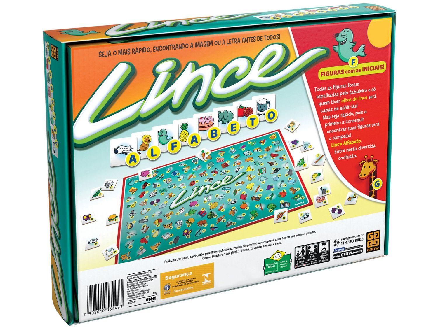 Jogo Lince Alfabeto Tabuleiro
