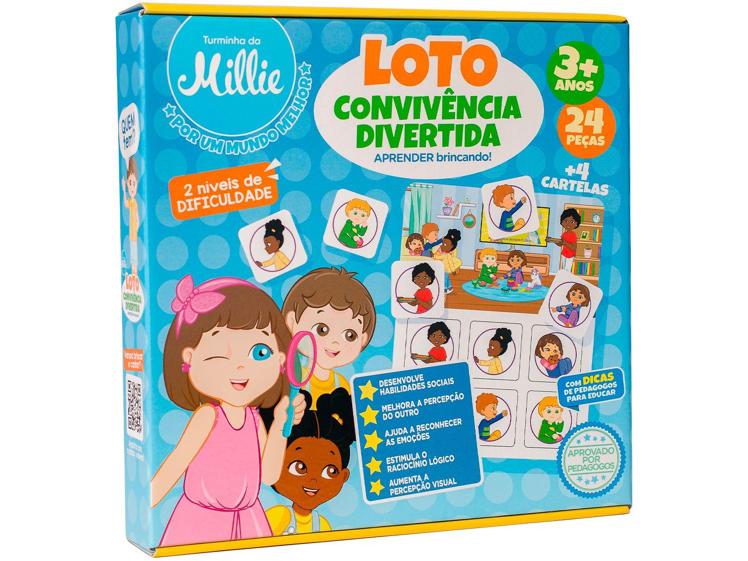 Jogo Loto Convivência Divertida Turminha da Millie