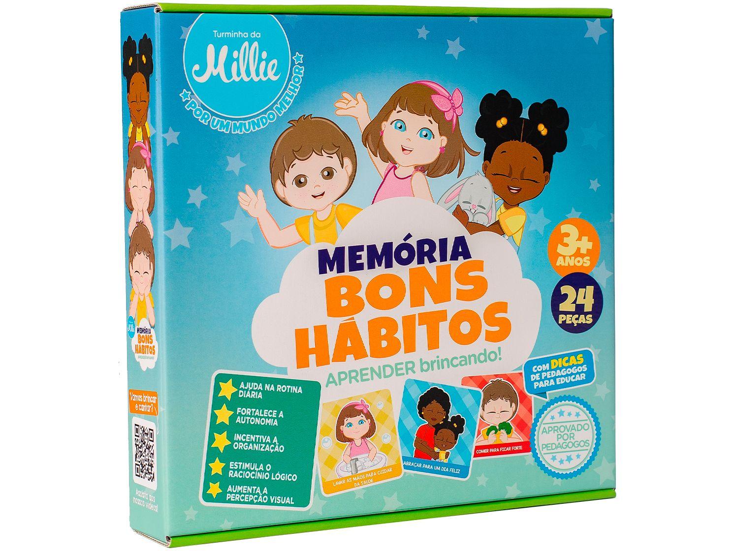 Jogo Memória Bons Hábitos Turminha da Millie