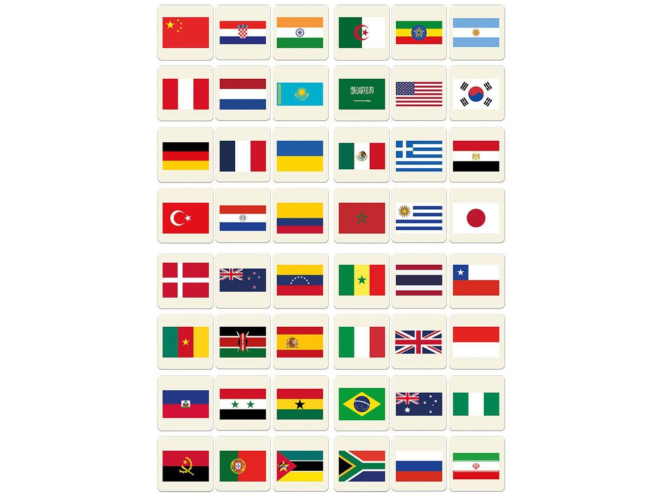 Jogo Países e suas Bandeiras Tabuleiro 