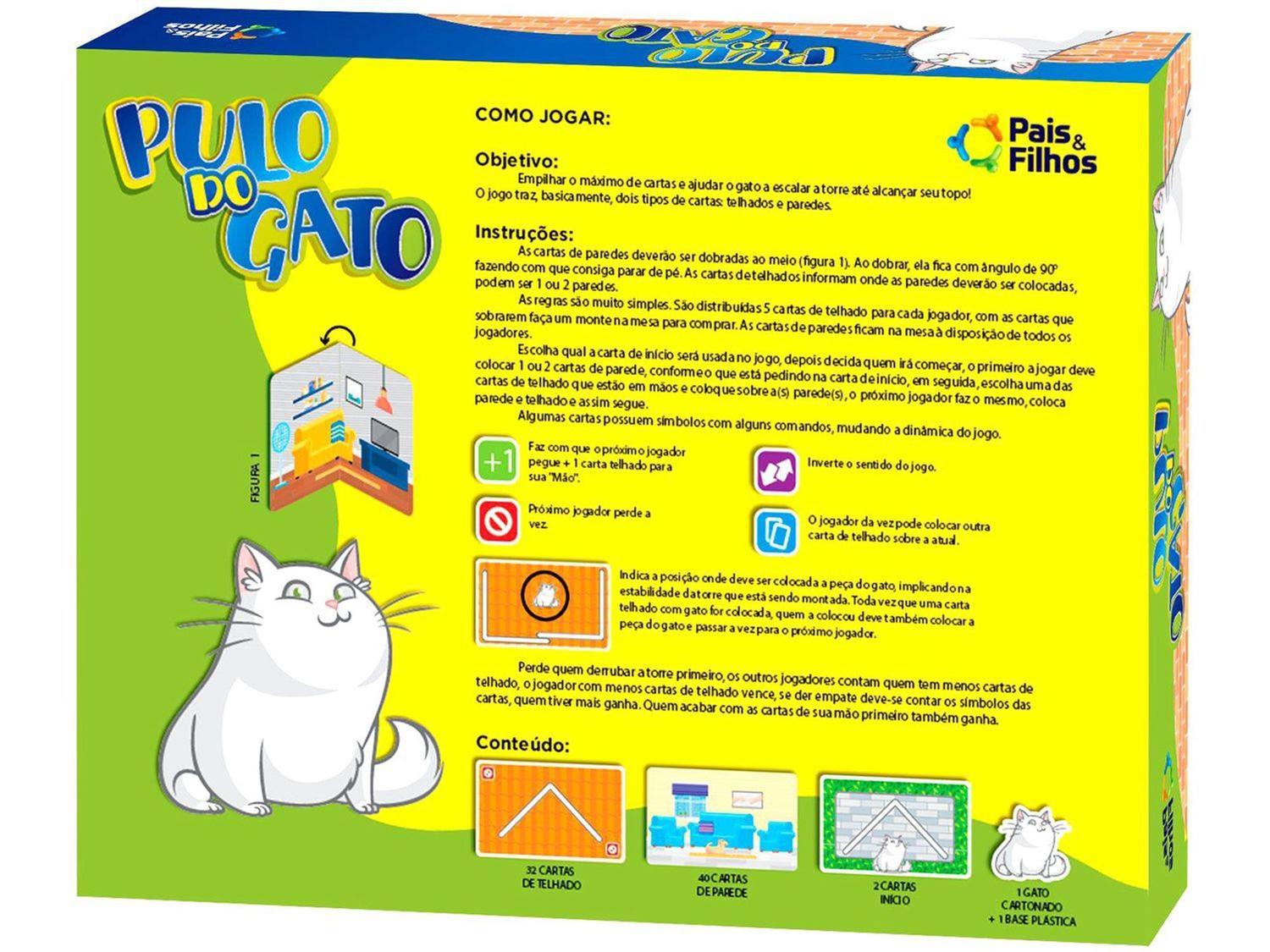 Jogo Pulo do Gato Tabuleiro Pais e Filhos - Jogos de Tabuleiro ...
