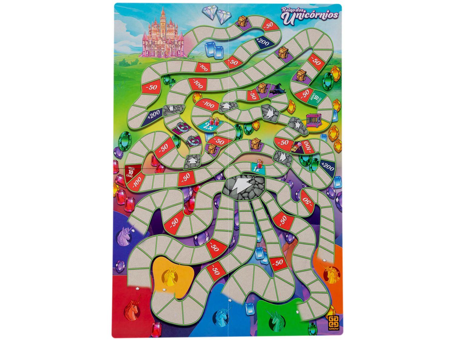 Jogo Reino dos Unicórnios de Tabuleiro Grow